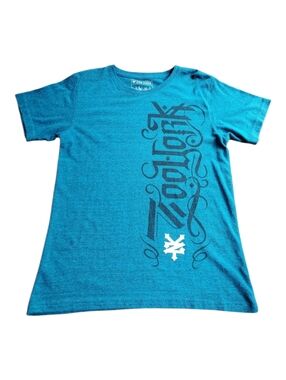 Y2K Zoo York Youth Medium Teal Heather Graphic T-Shirt